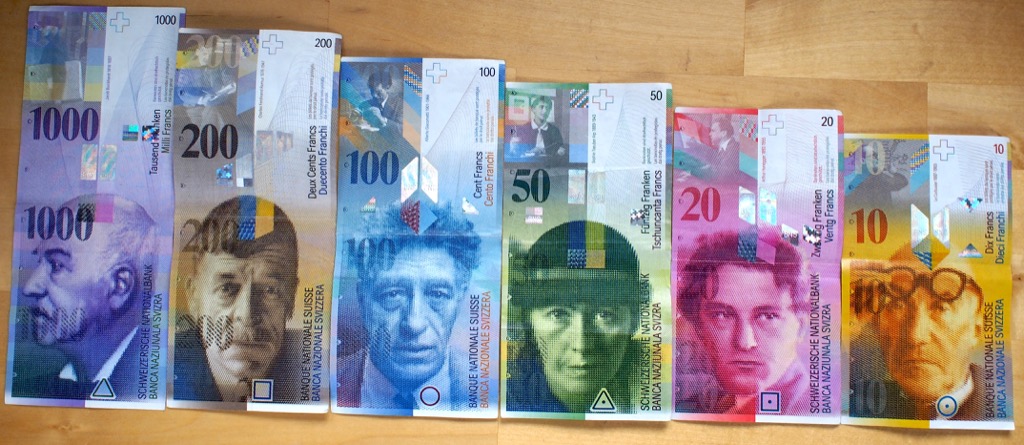 billet de banque franc suisse